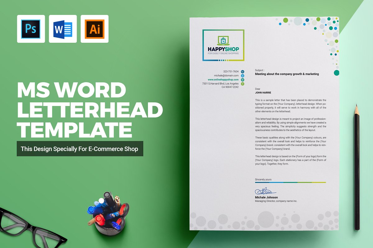 6 Best Microsoft Office Letterhead Templates How To Make Letterhead 