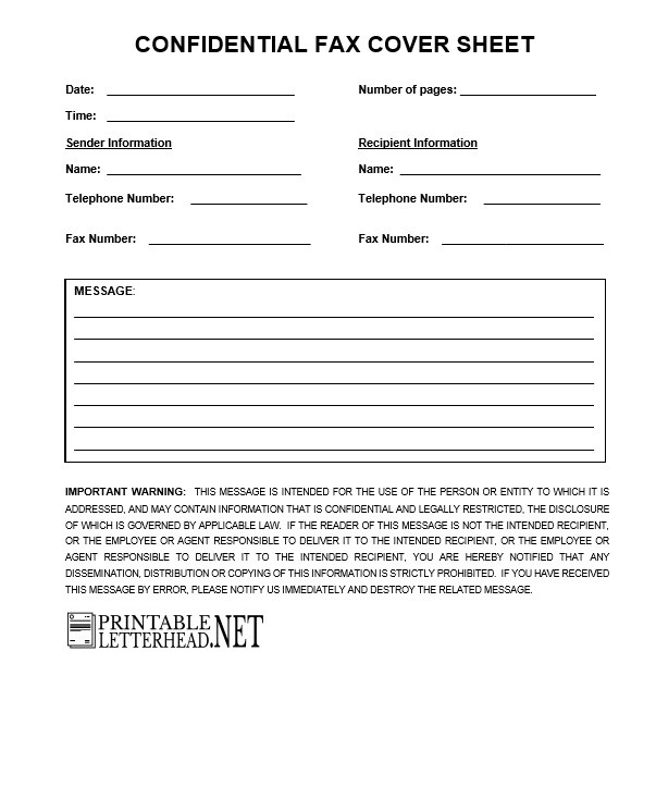 5 best fax cover sheet confidential a complete guide for