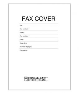 5 Best Personal Fax Cover Sheet - Printable Letterhead