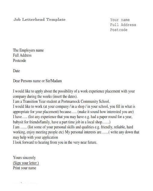 how to write application letter for head boy
